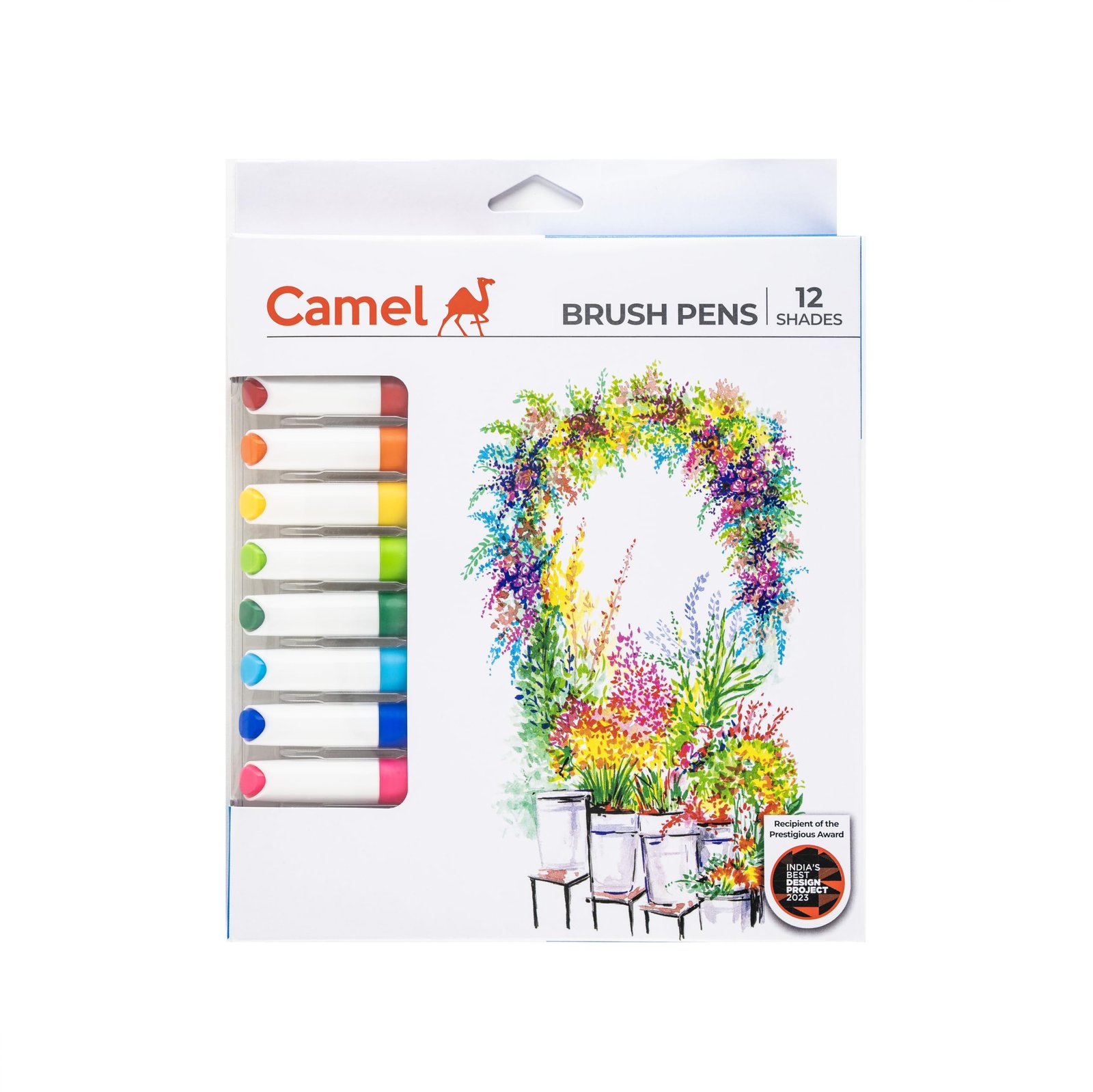 Camel Camlin Brush Pen 12 Shades, Bold – Assorted