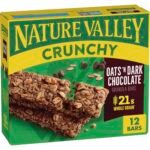 Nature Valley Crunchy Granola Bars | Whole Grain Oats & Dark Chocolate, 210g (10 Bars-PACK OF 5) | Multigrain Energy Bars| No Artificial Flavours