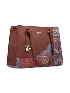 ZOUK Women’s Office Essential Bag | Jute | Vegan Leather Handcrafted Tote Bag With Double Handle Shoulder Strap