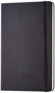 AccuPrints A5 Hard Bound Diary 200 Pages |80 GSM| Notebook Diary with Elastic Lock | Ruled Sheets Good For Journaling, Offices (Black)