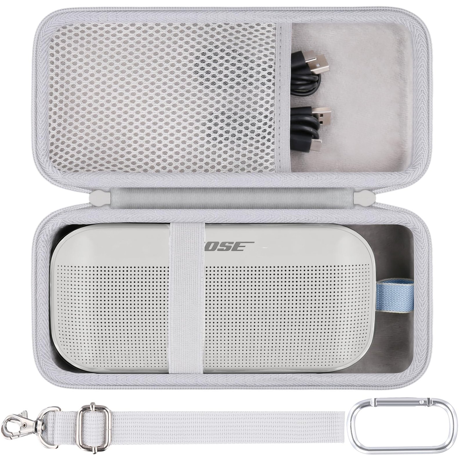 co2CREA Hard Travel Case for Bose SoundLink Flex 2nd Gen Speaker, Fog Grey