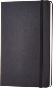 amazon basics Classic Notebook, Ruled – (130 Mm X 210 Mm) – 240 Pages (Black)
