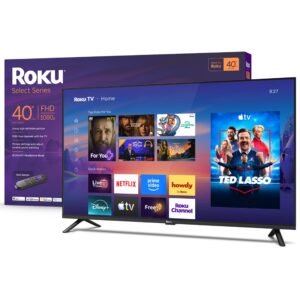 Roku Smart TV 2026 – 40 Inch Select Series, 1080p Full HD TV – Roku TV with Voice Remote Control – Flat Screen LED TV with Wi-Fi for Live Local News Streaming Sports & Movies, Bluetooth