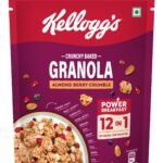 Kellogg’s Crunchy Almond Berry Crumble Granola 140g | 12-In-1 Power Breakfast | No Maida, No Palm Oil | Source of Protein & Fibre | Baked Multigrain Clusters