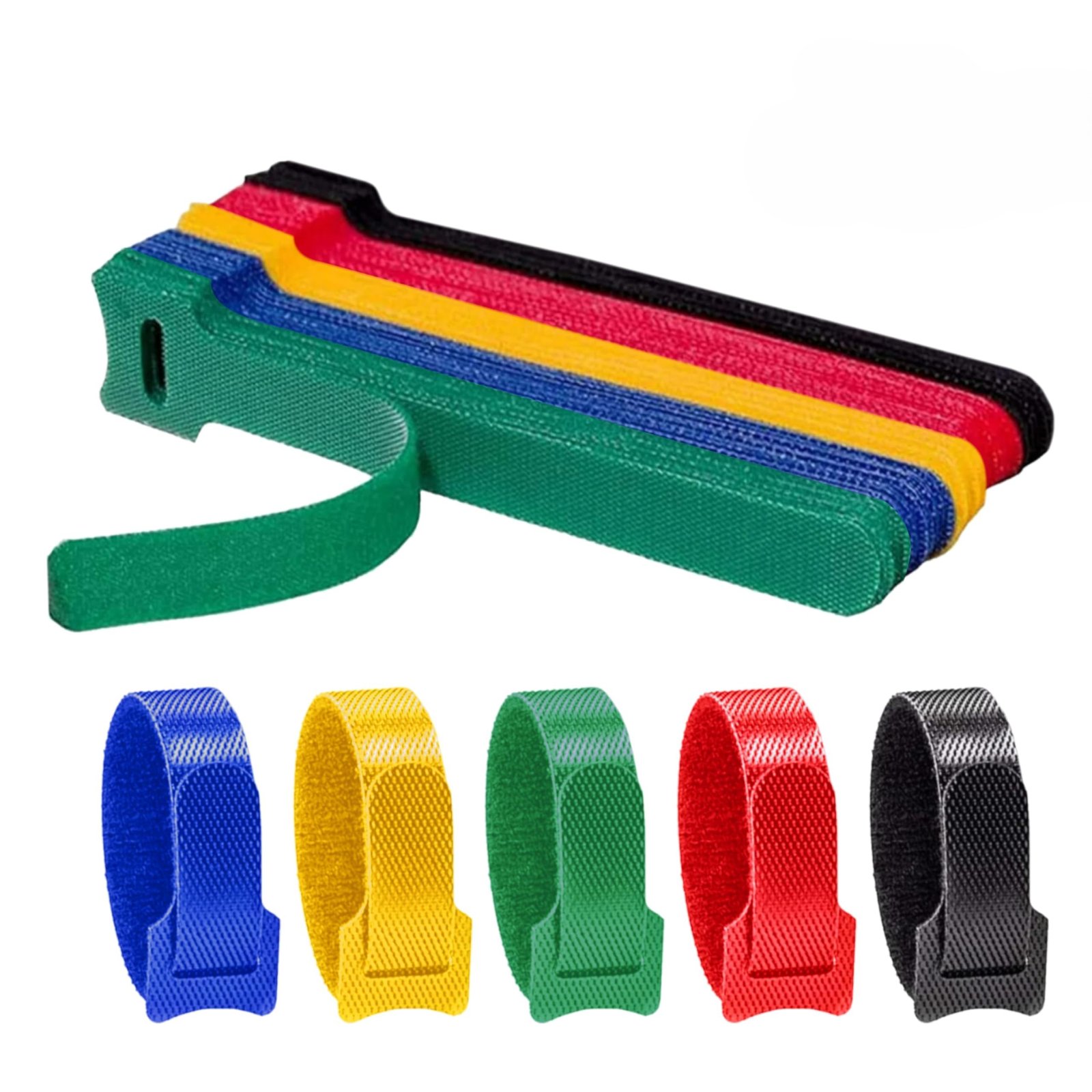 Storite 50 Piece Cable Organizer Hook & Loop Tape-Wire/Cord Holder