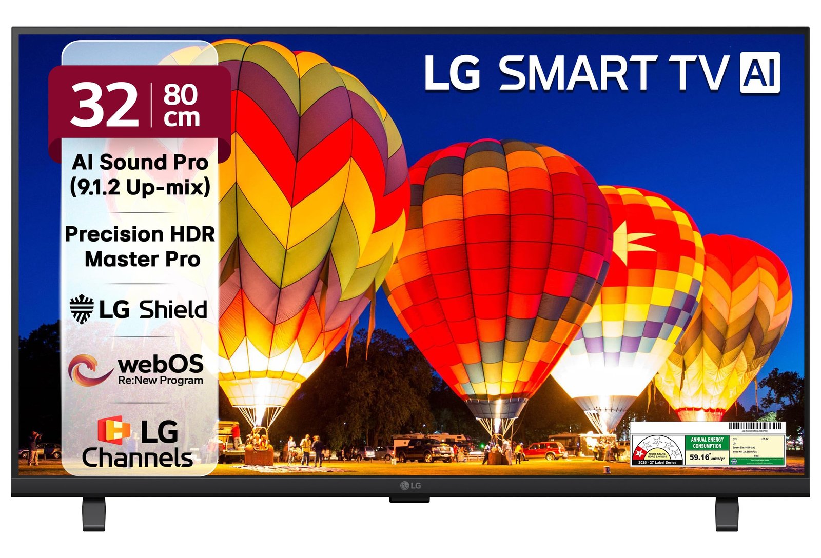 LG 80 cms (32 inches) LB650 AI Series HD Smart webOS VA LED TV 32LB650BPLA 2026