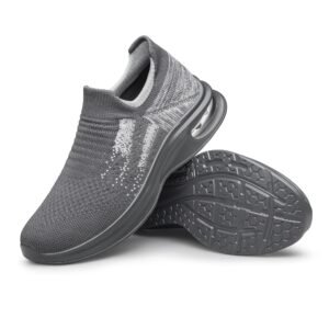 Vidbiv Men Slip on Casual Trainers Walking Shoes – Breathable Slip-on Lightweight Comfortable Tennis Mesh Sneaker