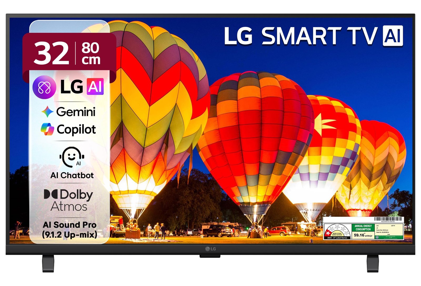 LG 80 cms (32 inches) LB655 AI Series HD Smart webOS VA LED TV 32LB655BPLA 2026