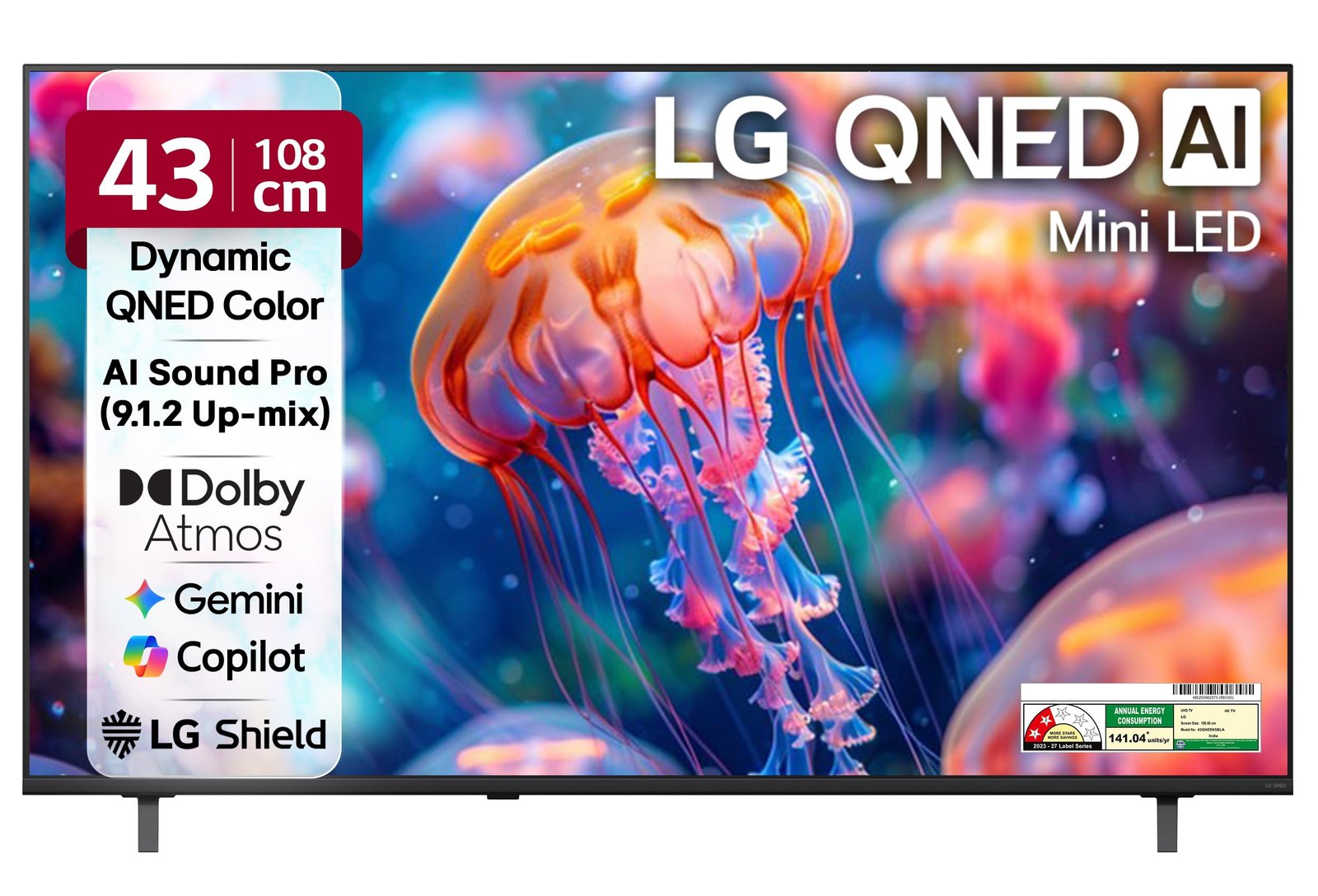 LG 108 cms (43 inches) Mini LED 4K Ultra HD (3840 x 2160) Smart webOS QNED Mini LED TV 43QNED65BLA 2026