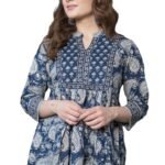 Arayna Women’s Pure Cotton Paisley Printed Tunic Top – Comfortable Everyday Wear