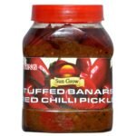 Sun Grow Organic Homemade/Mother Made Stuffed Banarasi Red Chilli Pickle Achaar 850grams