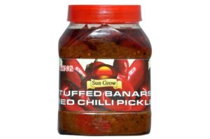 Sun Grow Organic Homemade/Mother Made Stuffed Banarasi Red Chilli Pickle Achaar 850grams