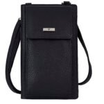 URBAN FOREST Ruby Black Leather Sling Wallet for Women