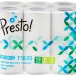 Amazon Brand – Presto! 3 Ply Toilet Paper Roll | 1920 Pulls | 160 Pulls x 12 Rolls | Soft and Highly Absorbent | OBA-Free | Smooth Feel | 100% Natural Virgin Cellulose Fiber