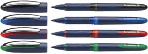 SCHNEIDER One Business – 0.6 mm, 4 pcs, assorted colours – Rollerball pens set