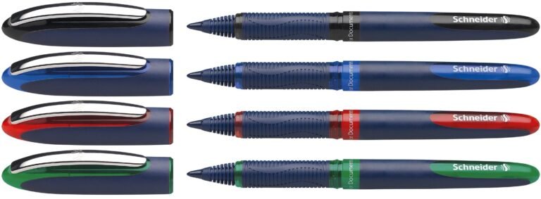 SCHNEIDER One Business – 0.6 mm, 4 pcs, assorted colours – Rollerball pens set