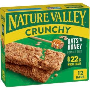 Nature Valley Crunchy Granola Bars | Whole Grain Oats & Honey, 210g (10 Bars-PACK OF 5) | Multigrain Energy Bars| No Artificial Flavours