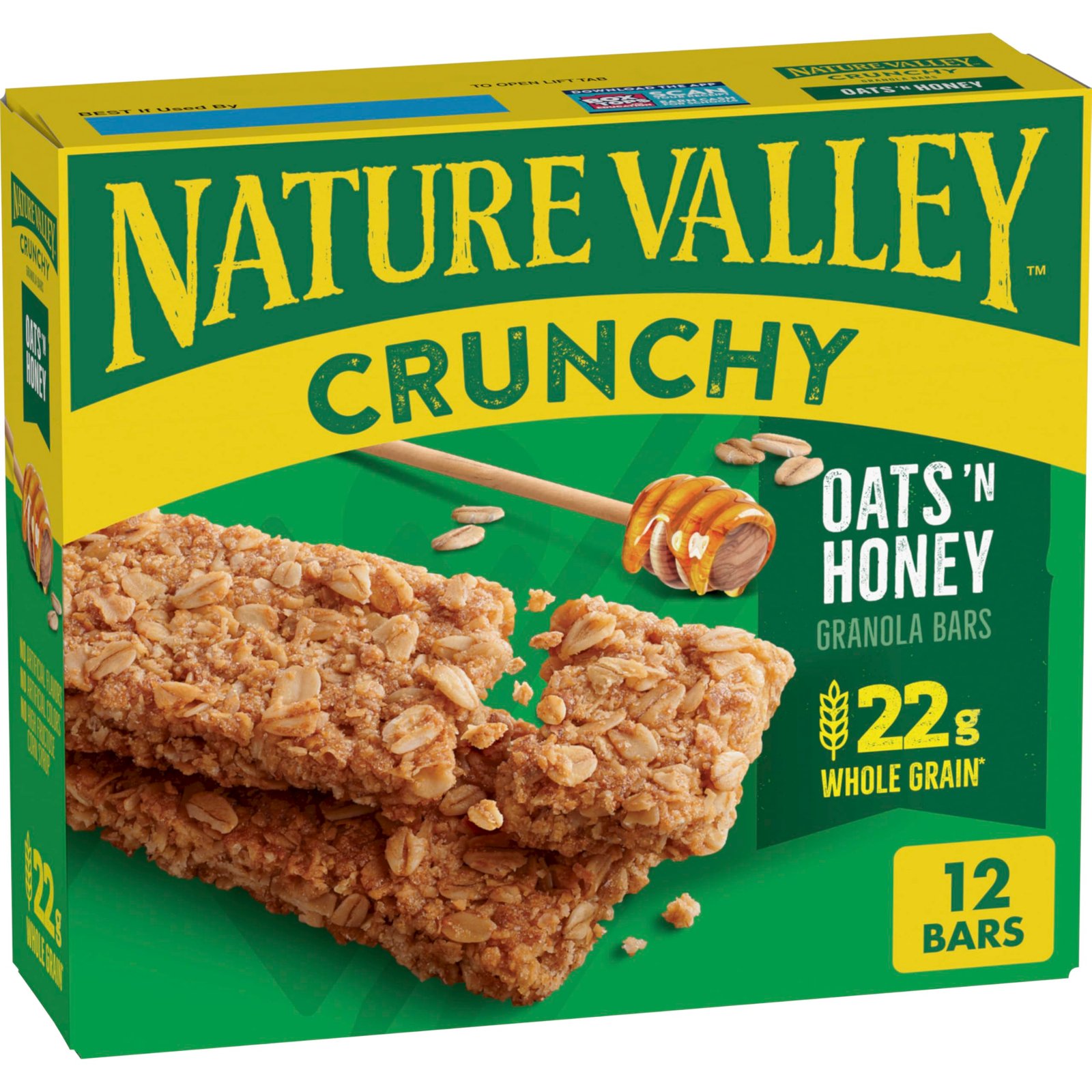 Nature Valley Crunchy Granola Bars | Whole Grain Oats & Honey, 210g (10 Bars-PACK OF 5) | Multigrain Energy Bars| No Artificial Flavours