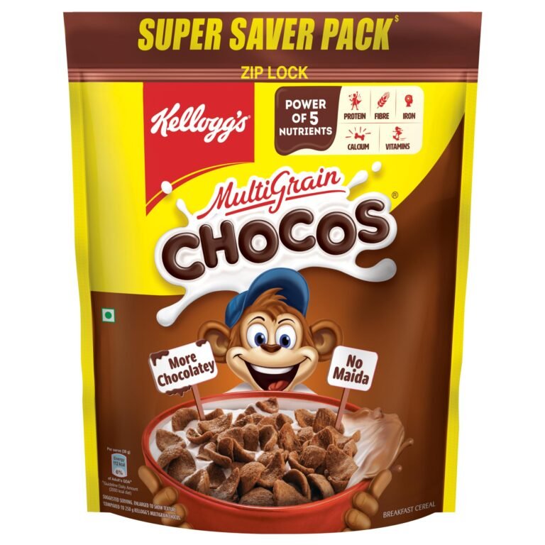 Kellogg’s Multigrain Chocos, 1.05kg | Multigrain Energy, More Chocolatey | No-Maida | Power Of 5 Nutrients Protein, Fibre, Iron, Calcium, Vitamins | Kids Breakfast Cereal