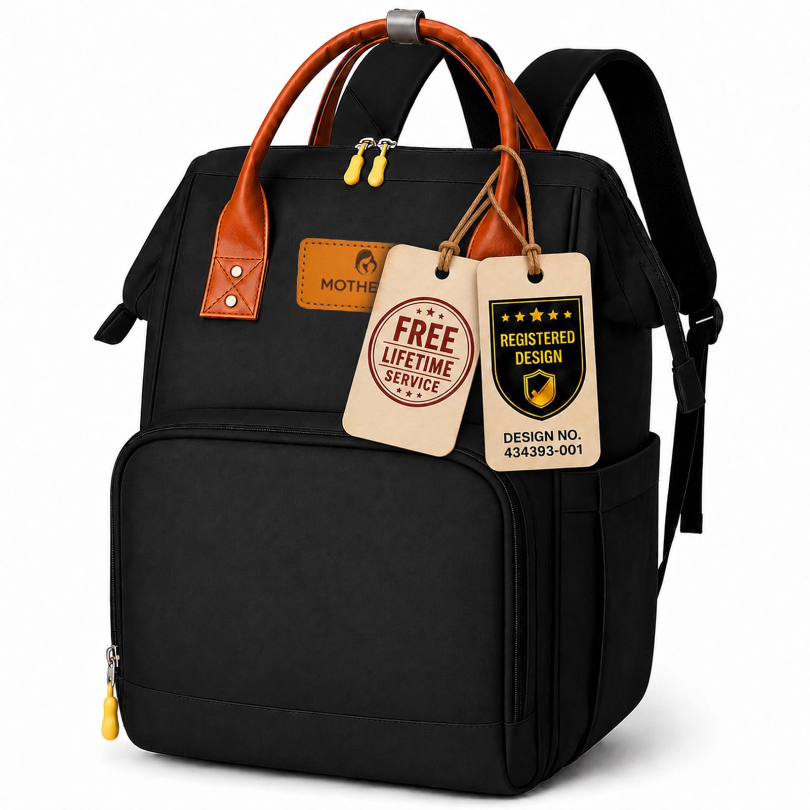 Motherly Patented Baby Diaper Bag Backpack for Moms (Budgetbee, Black)
