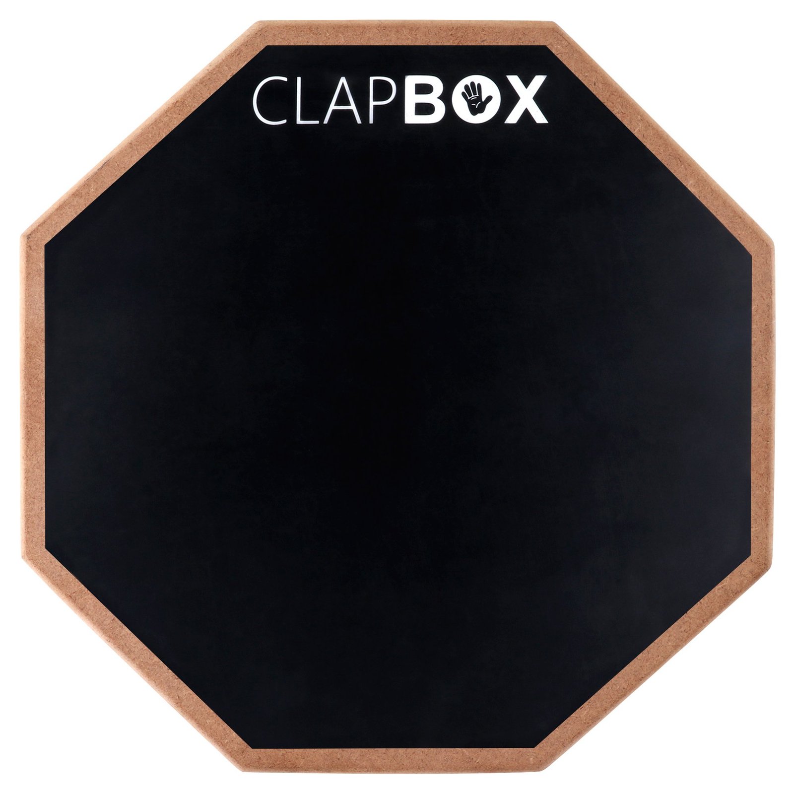 Clapbox Drum Practice Pad – 12 inches, Black (Practice pad only)