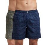 Jockey US57 Men Super Combed Mercerized Cotton Woven Printed Boxer Shorts with Side Pockets_(Pack of 2, Prints May Vary)