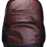 F Gear Luxur 25L Medium Laptop backpack Fits upto 17″ Laptop Faux Leather Water resistant lightweight, Gifts for Men Women Boys Girls Adults, College/School/Office/Travel Bag