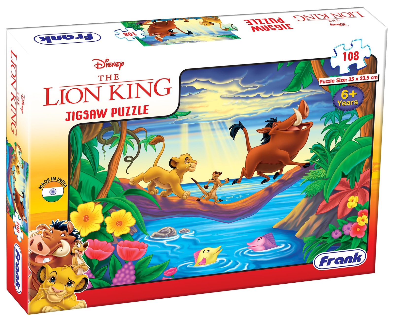 Frank Disney The Lion King Jigsaw Puzzle (108 Pieces) for Kids Above 6+ Years – Fun & Challenging Brain Booster Games – Educational Puzzle for Focus and Memory -11830