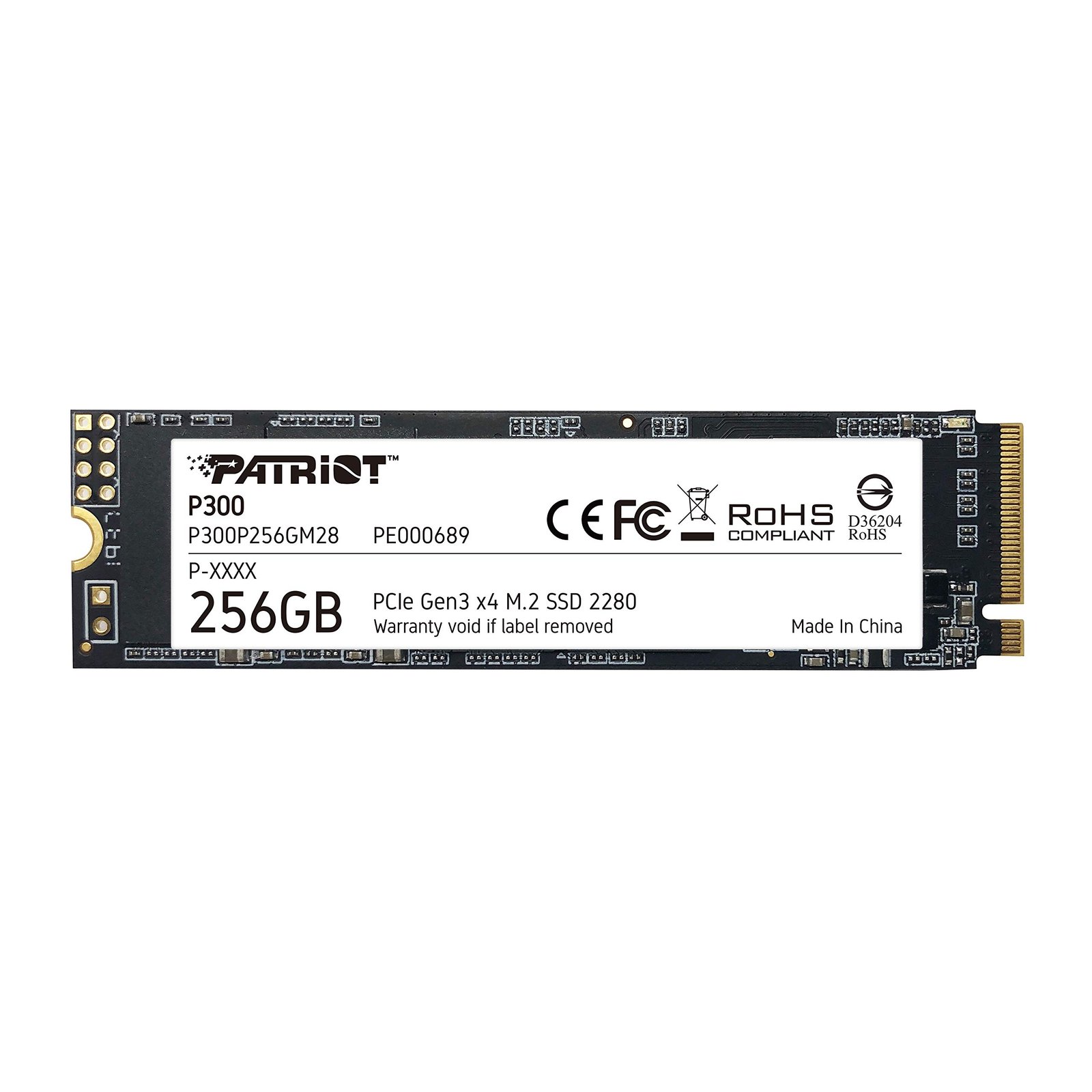 Patriot Memory P300 256GB M.2 SSD 2280 NVMe PCIe Gen 3×4 Internal SSD P300P256GM28