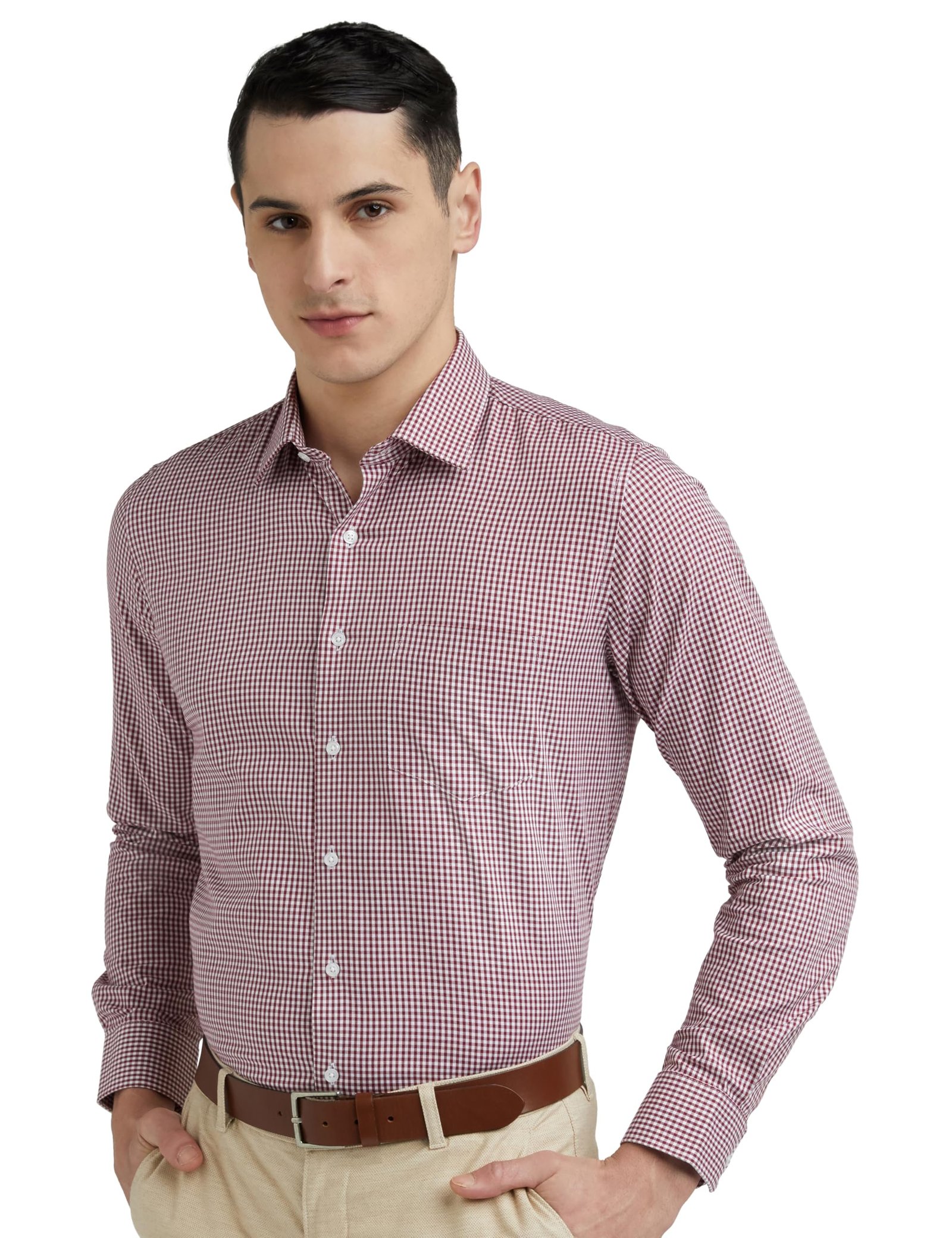 Van Heusen Men Cotton Solid Slim Fit Formal Shirt