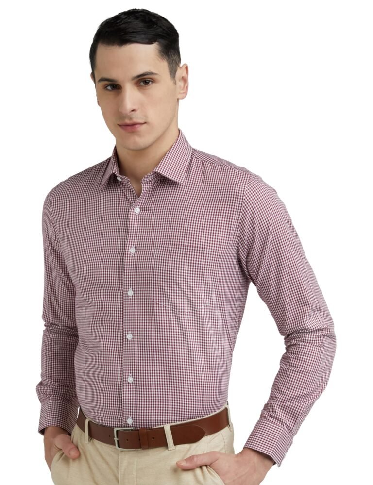 Van Heusen Men Cotton Solid Slim Fit Formal Shirt