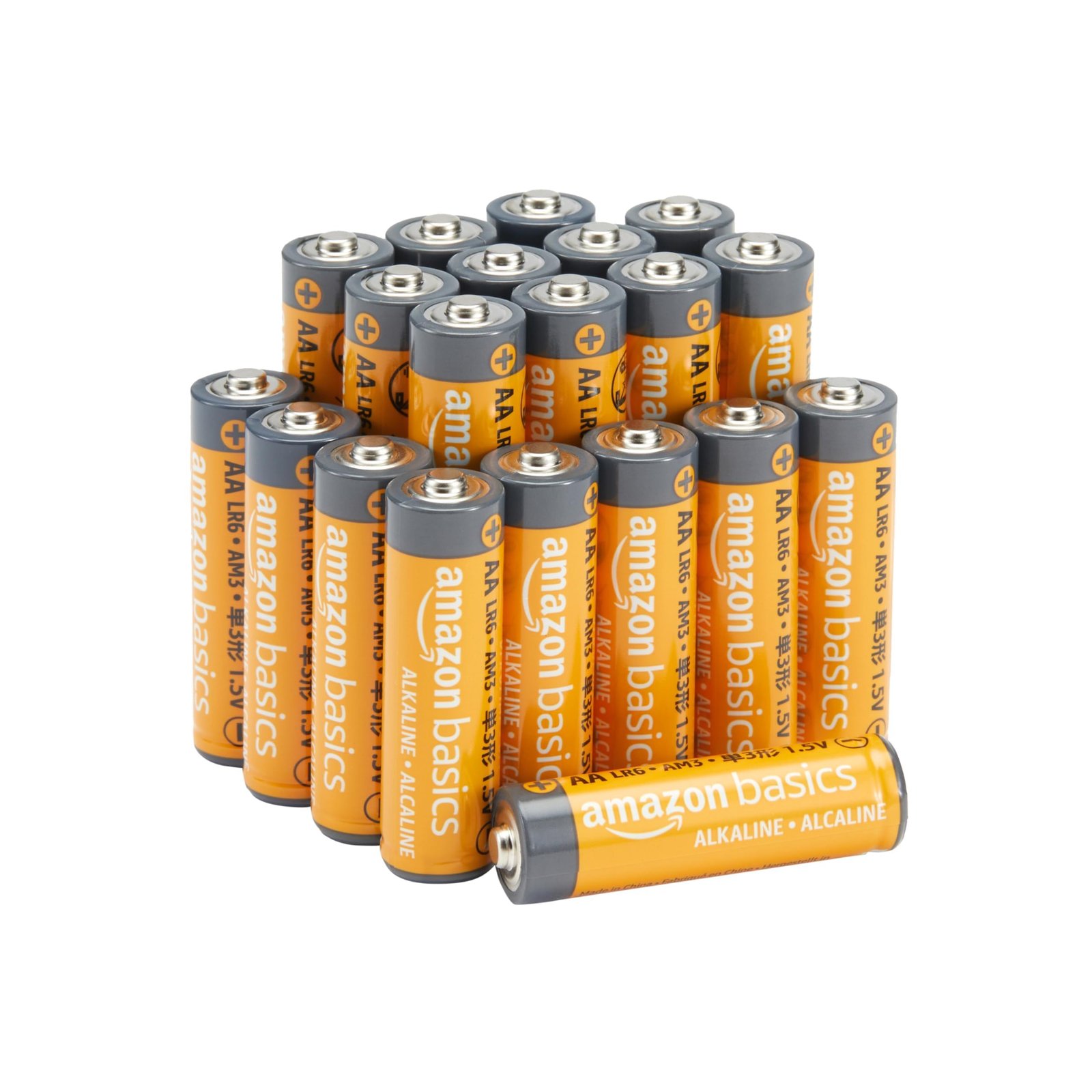 AmazonBasics AA Performance Alkaline Non-rechargeable Batteries (20-Pack) – Packaging May Vary