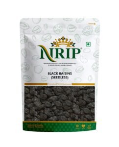 NRIP Premium Afghani Black Raisins Seedless 200g | Kali Kishmish/Kismis | Dry Fruits, Healthy Snacks | Rich in Fiber, Potassium & Antioxidants | Tasty & Nutritious