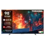 Toshiba 248 cm (98 Inches) Smartchoice 4K Ultra HD Smart QLED TV |Dolby Vision Atmos, HDR10+ |144 Hz Panel| 2.1 CH 61W Speaker with Sub Woofer|REGZA Engine ZRi|Voice Control|VIDAA OS |98Z570RP(Black)