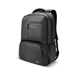 Gear Vintage 4 19″/29L anti theft faux leather Medium Water Resistant Laptop Backpack/Casual Backpack/Daypack/Travel Backpack/College Bag For Men/Women(Pitch Black-Black)