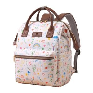 StarAndDaisy Baby Diaper Bag for Mother Travel/Diaper Bags for Mother for Travel with Laptop Pocket, Multi Compartments, Insulated Bottle Pockets, Waterproof, Ultra soft fabric – Nature Print