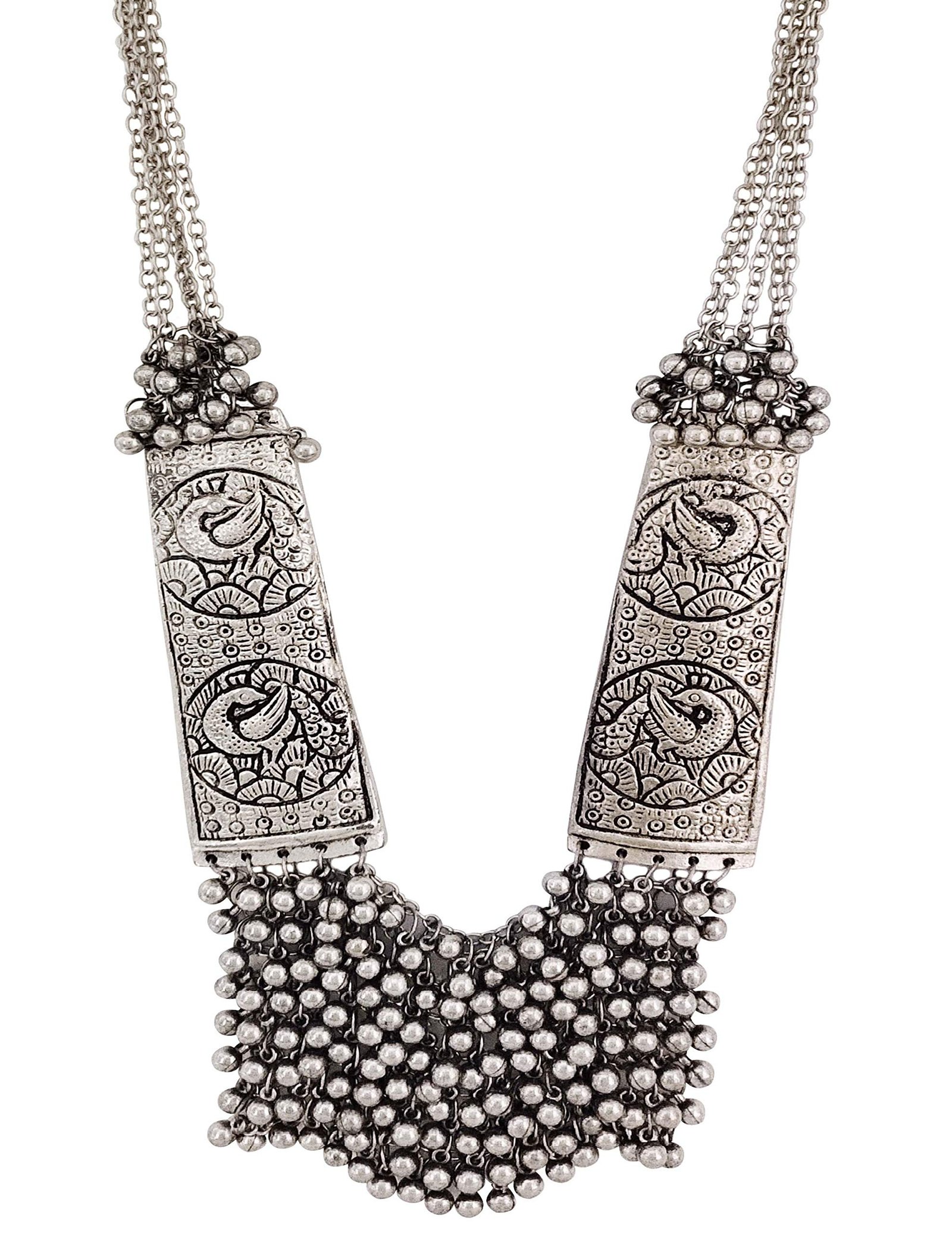 C&G INDIA Fashion Brass Design Traditional Necklace Set for women