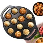 SOLARA Cast Iron 8″ inch (20 CM) Paniyaram Pan (12 Cavities) | Pan for Appe/Gunta Ponganalu/Paddu | Cast Cookware