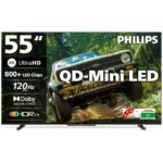 PHILIPS 138 cm (55 inches) 4K Ultra HD QLED Smart QD-Mini LED Google TV 55MLED610/94