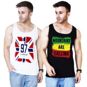 Veirdo Men’s Cotton Printed Regular Fit Vest