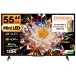 coocaa 138 cm (55 inches) 4K Ultra HD Smart Mini LED QLED Google TV 55MINI75Q