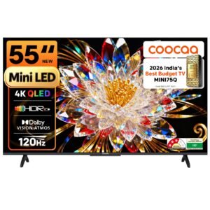 coocaa 138 cm (55 inches) 4K Ultra HD Smart Mini LED QLED Google TV 55MINI75Q