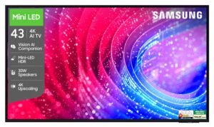 Samsung 43 inch (108cm) Mini LED 4K Vision AI 2026 Smart TV | 30W Speakers | 4K Upscaling | Mini-LED HDR | 150+ Channels | 7 Years OS Upgrade | UA43M2EHAULXL