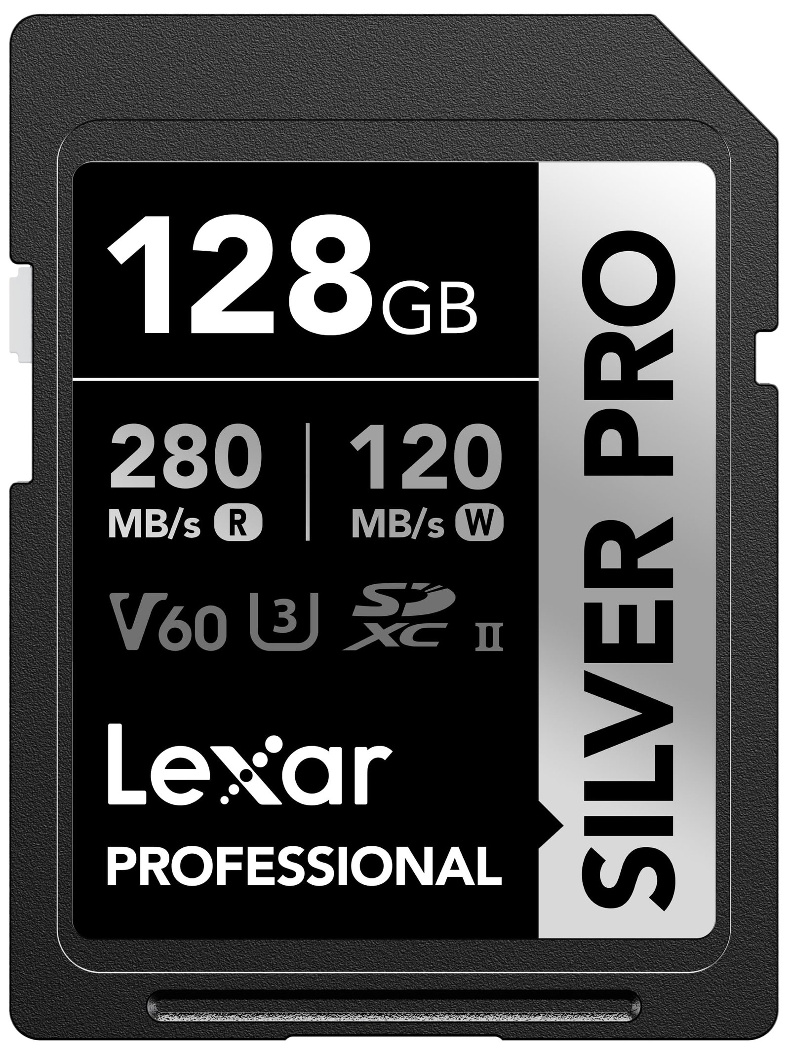Lexar Professional 128GB Silver PRO SDXC UHS-II Memory Card, C10, U3, V60, Full-HD & 4K Video, Up to 280MB/s Read, for Professional Photographer, Videographer, Enthusiast (LSDSIPR128G-BNNNU)