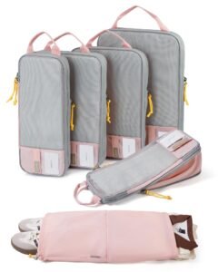 BAGSMART Compression Packing Cubes for Travel, Lightweight Vacation Essentials, Suitcase Organizer Bags, Durable Luggage Organizer, 6/4/2 Set Options