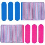 KISEER Mini Nail Files Bulk, 100 Pcs Disposable Double Sided Emery Boards Travel Size for Men, Women, Kids (Blue and Pink)