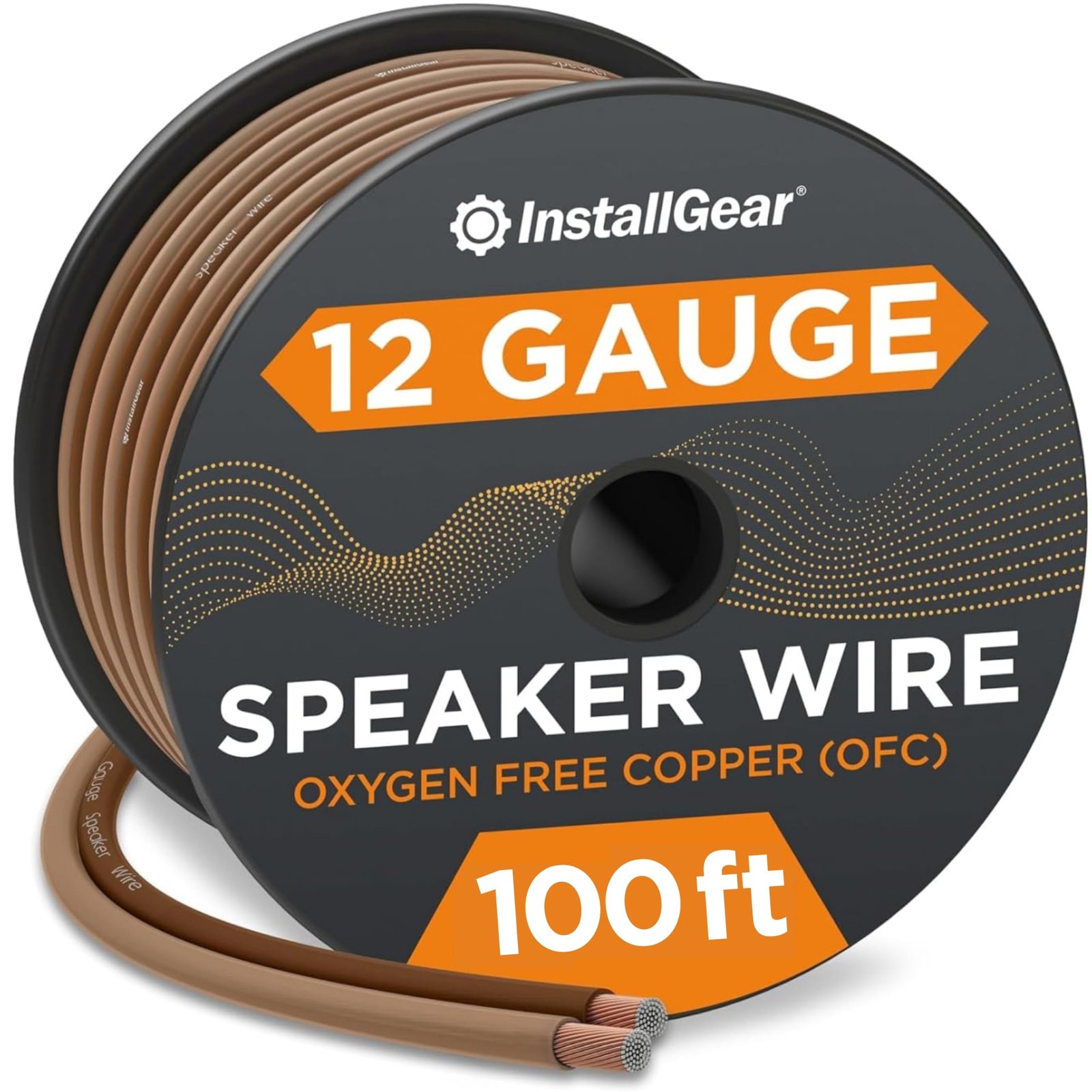 InstallGear 12 Gauge Speaker Wire – 99.9% Oxygen-Free Copper – True Spec and Soft Touch Cable (100-feet)
