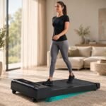 Fitkit by Cult Walking Pad Neo (BLDC 3.5HP Peak Power) Compact Under Desk Motorised Treadmill | Max Weight: 120kg | LED Display & 2-Level Inclination | Home use with Remote Control (Black)