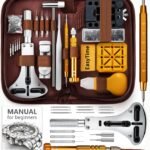 Watch Repair Tools Kit, ET 149pcs Watches Battery Replacement Watch band Link Remover Spring Bar Tool Kit with Carrying Case and Instruction Manual – Brown
