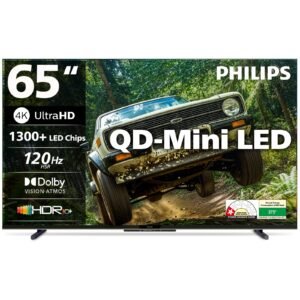 PHILIPS 164 cm (65 inches) 4K Ultra HD QLED Smart QD-Mini LED Google TV 65MLED610/94